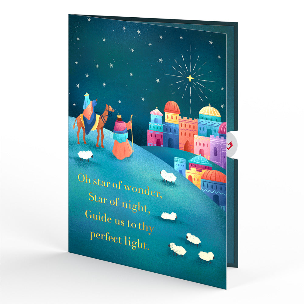 Three Wise Men Guiding Star Christmas Pop-Up Card