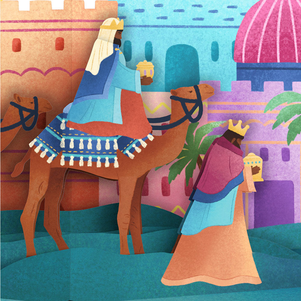 Three Wise Men Guiding Star Christmas Pop-Up Card