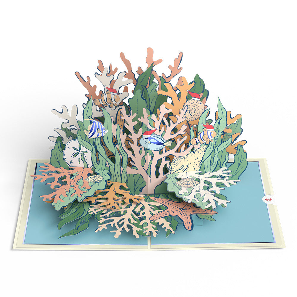 Christmas Coral Pop-Up Card