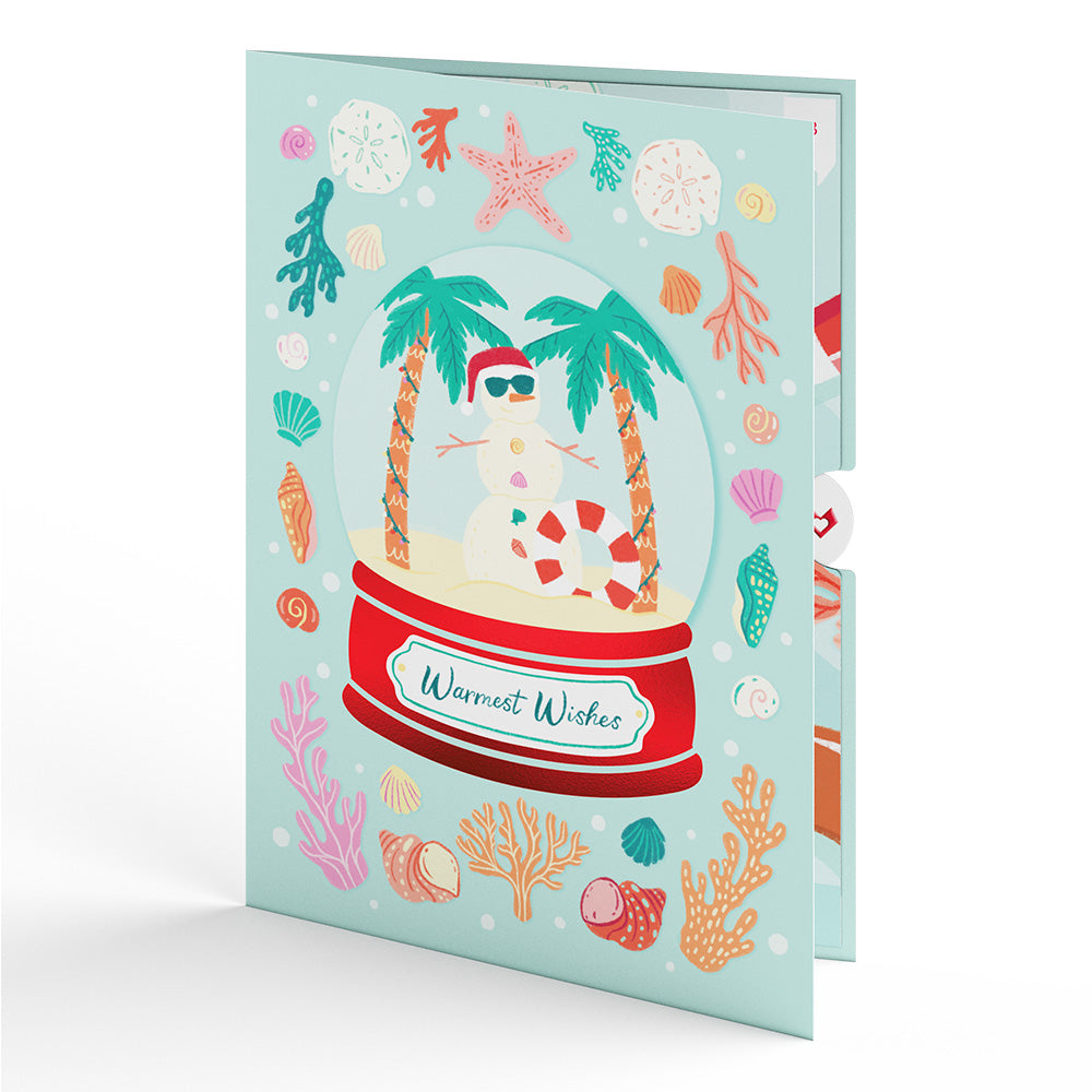 Warm Wishes Seaside Santa Pop-Up Card