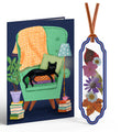 Cozy Cat Petal Pressed™ Bookmark Card
