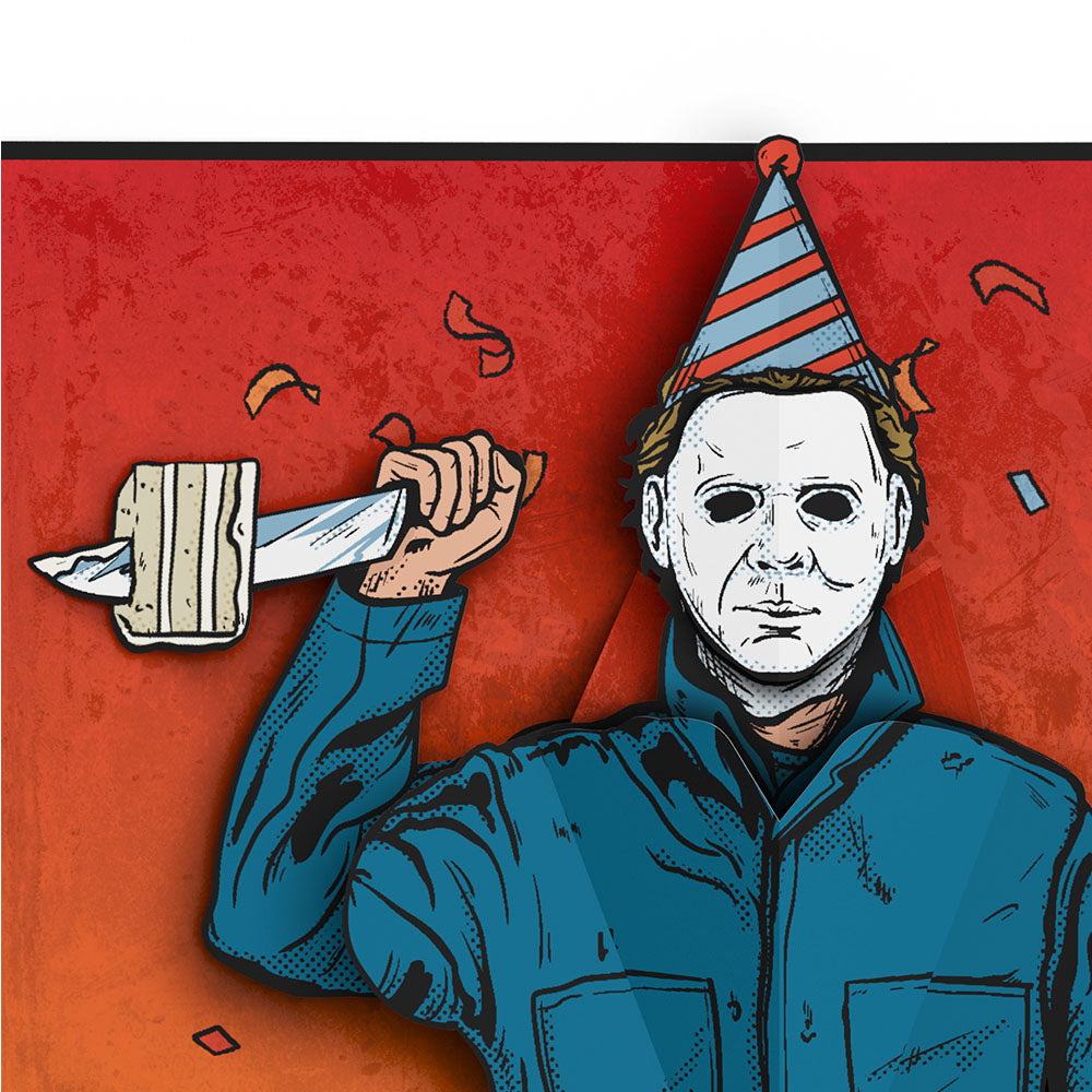 Halloween II Michael Myers Killer Birthday Pop-Up Card