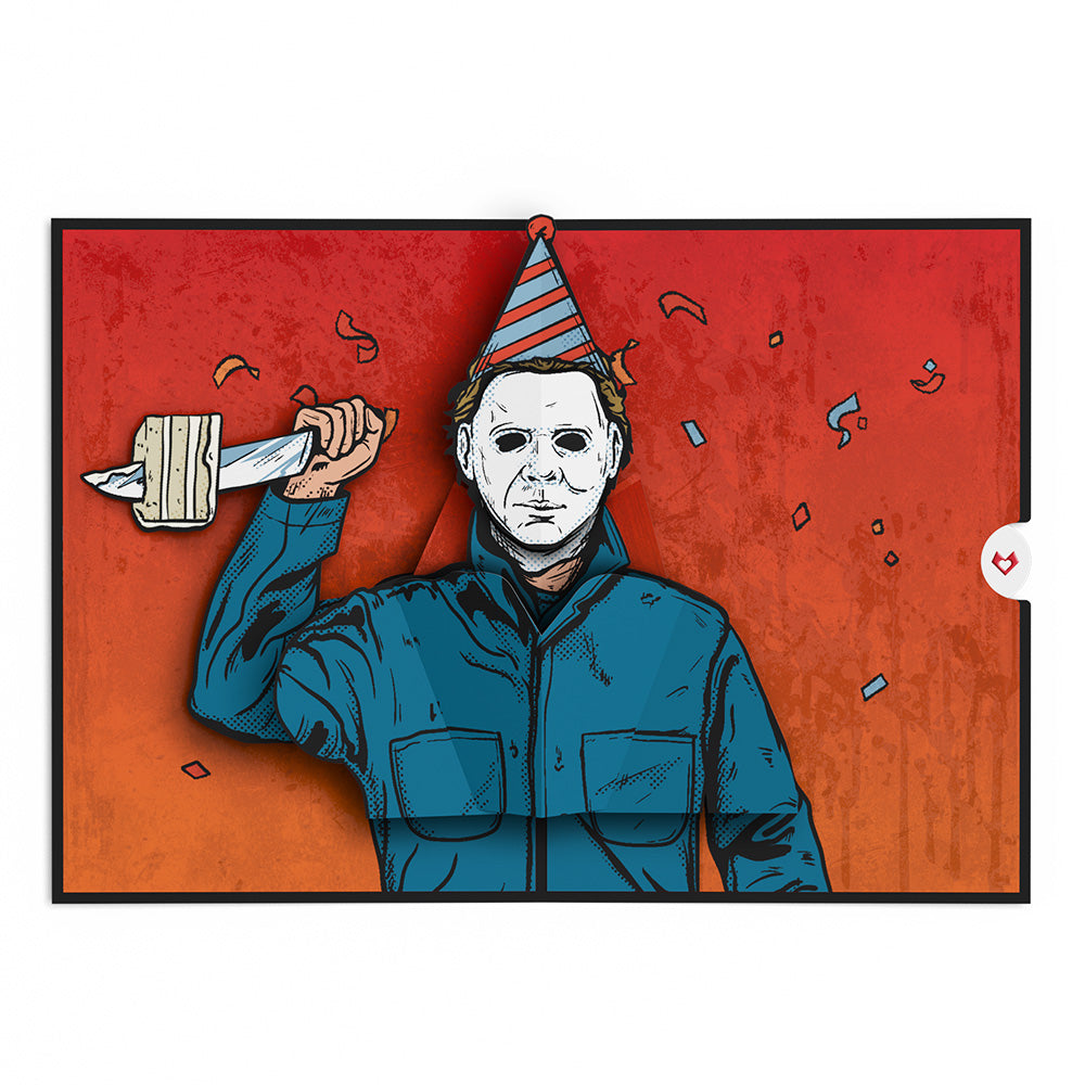 Halloween II Michael Myers Killer Birthday Pop-Up Card