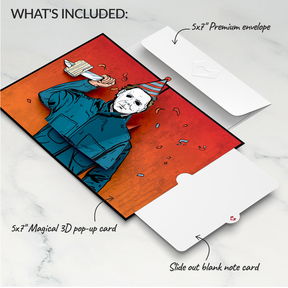Halloween II Michael Myers Killer Birthday Pop-Up Card