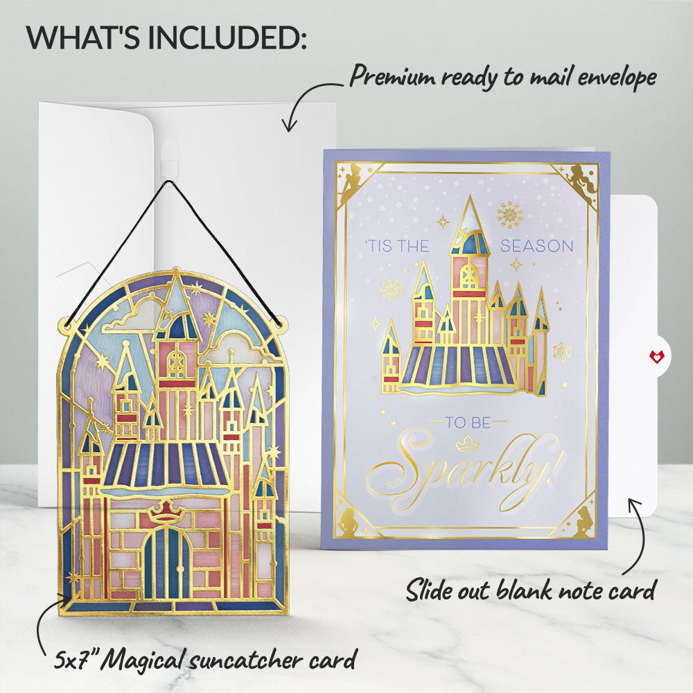 Disney Princess 'Tis the Season to be Sparkly Suncatcher Card