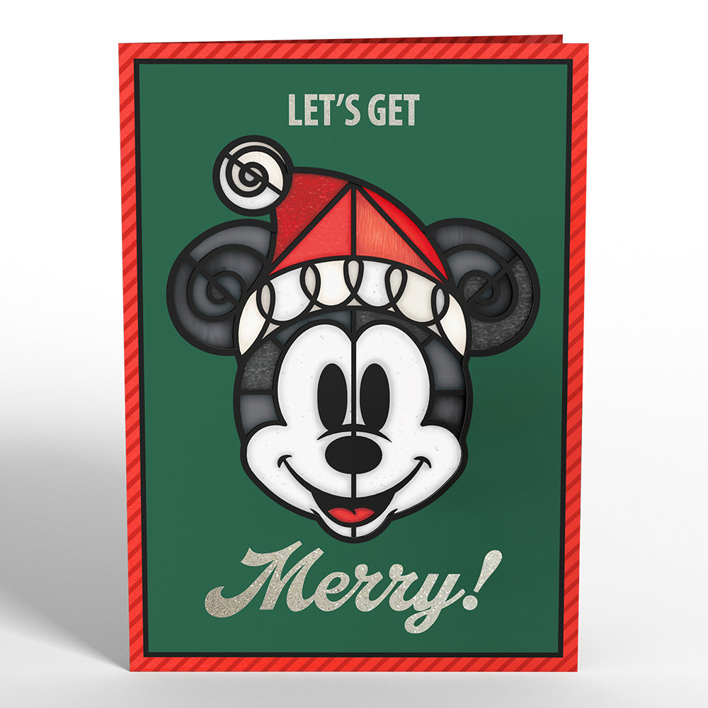 Disney's Mickey Mouse Let's Get Merry Suncatcher Card
