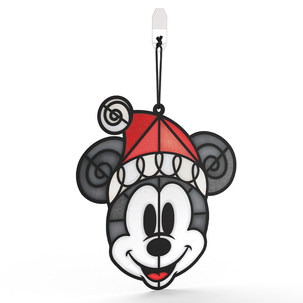 Disney's Mickey Mouse Let's Get Merry Suncatcher Card
