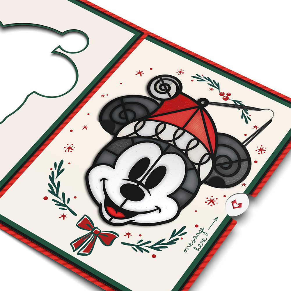 Disney's Mickey Mouse Let's Get Merry Suncatcher Card