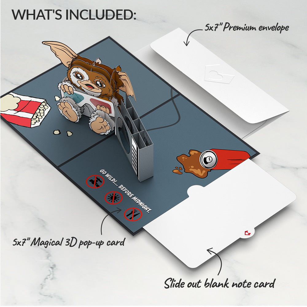 Gremlins Gizmo Go Wild Pop-Up Card