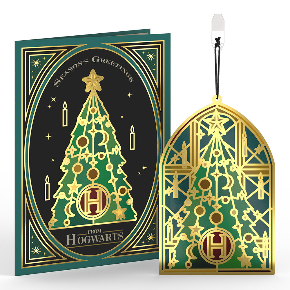 Harry Potter™ Hogwarts™ Christmas Tree Suncatcher Card