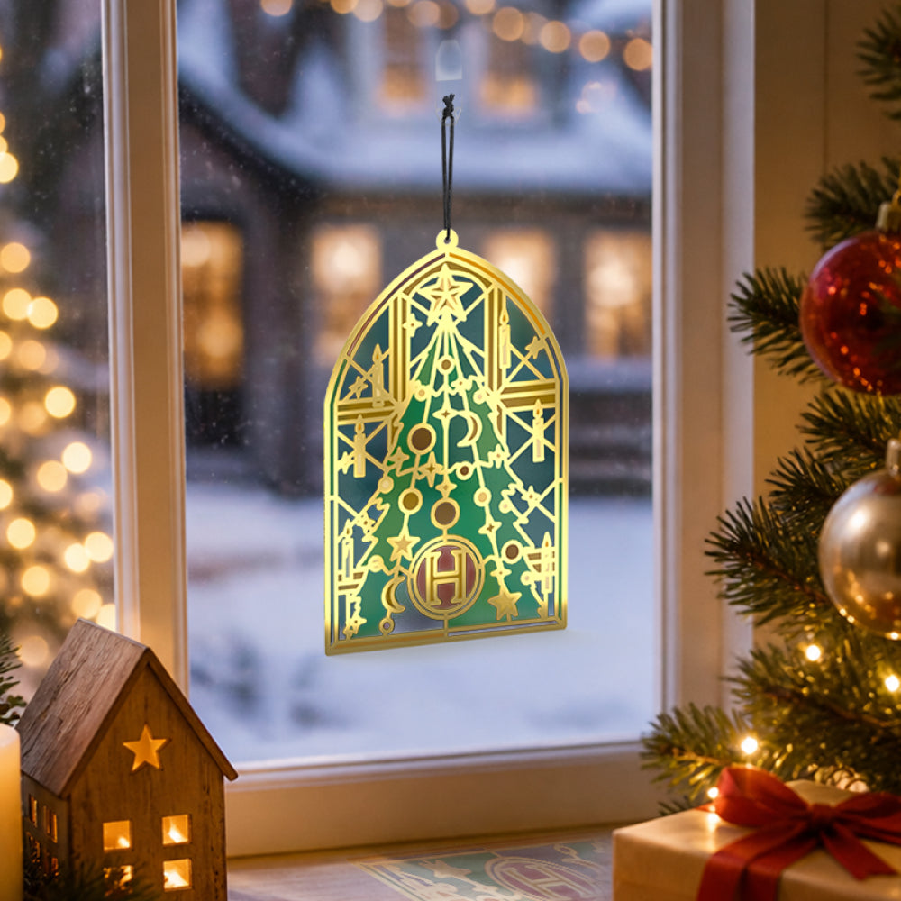 Harry Potter™ Hogwarts™ Christmas Tree Suncatcher Card