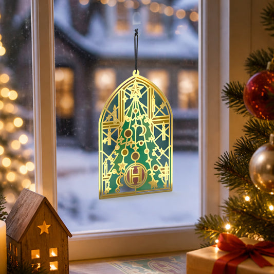 Harry Potter™ Hogwarts™ Christmas Tree Suncatcher Card