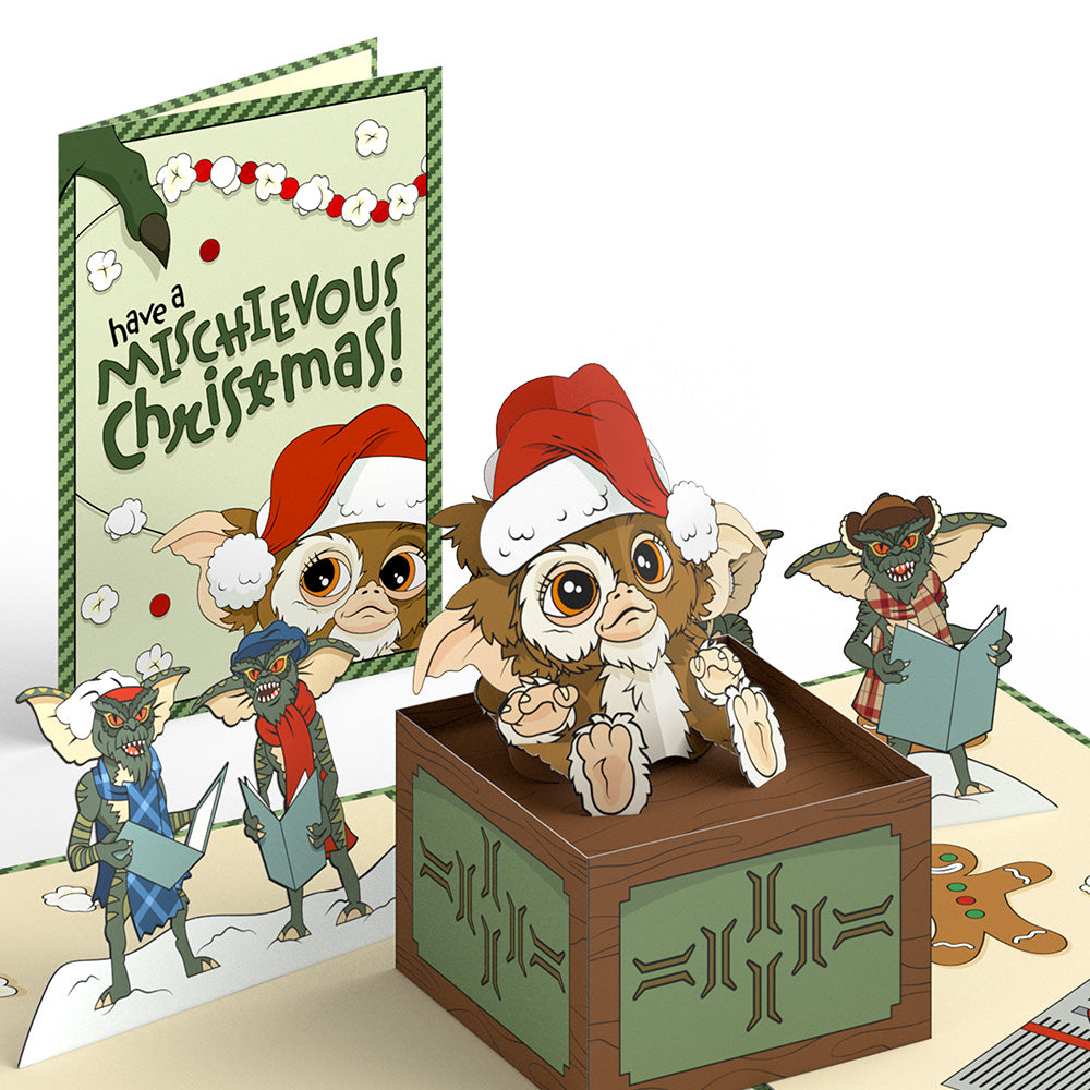 Gremlins Gizmo Mischievous Christmas Pop-Up Card