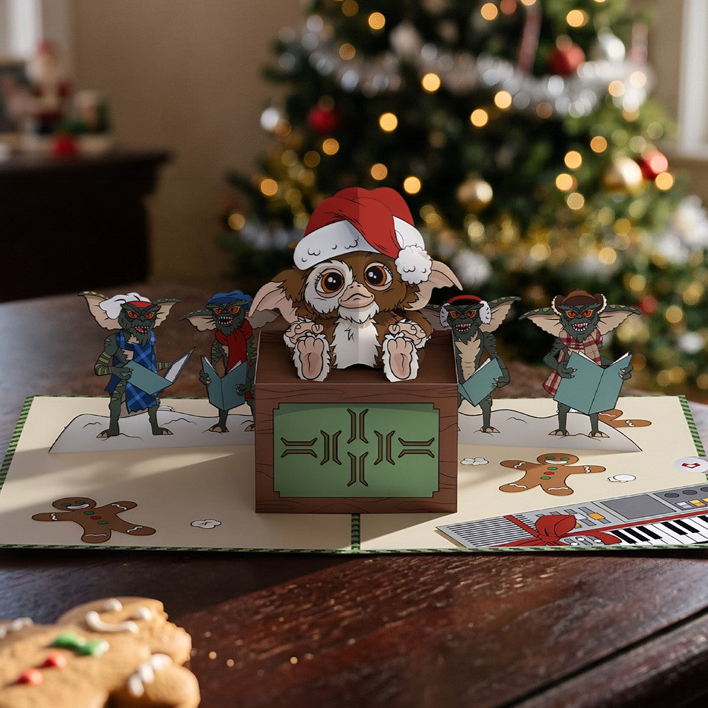 Gremlins Gizmo Mischievous Christmas Pop-Up Card