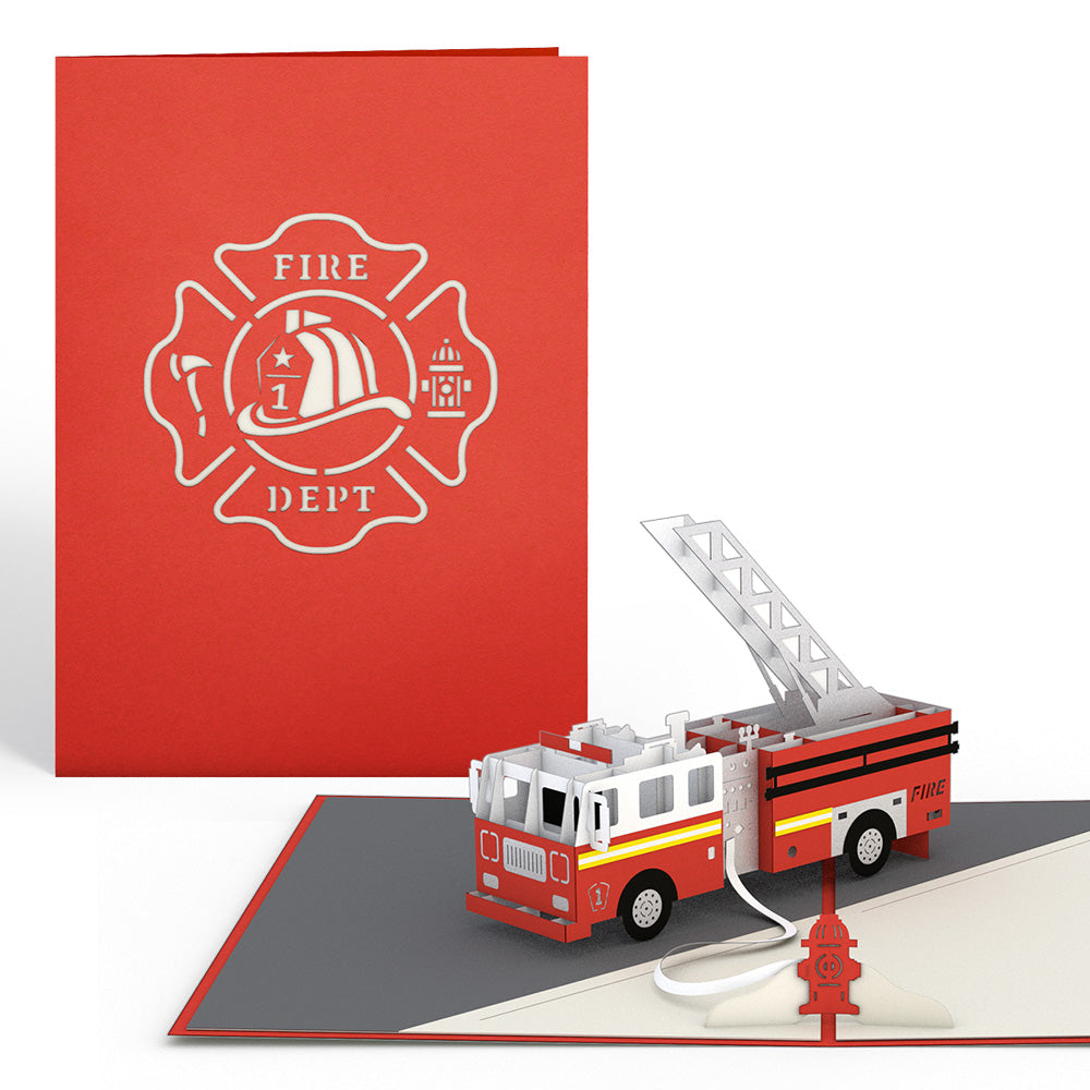 Fire Truck Pop-Up Card