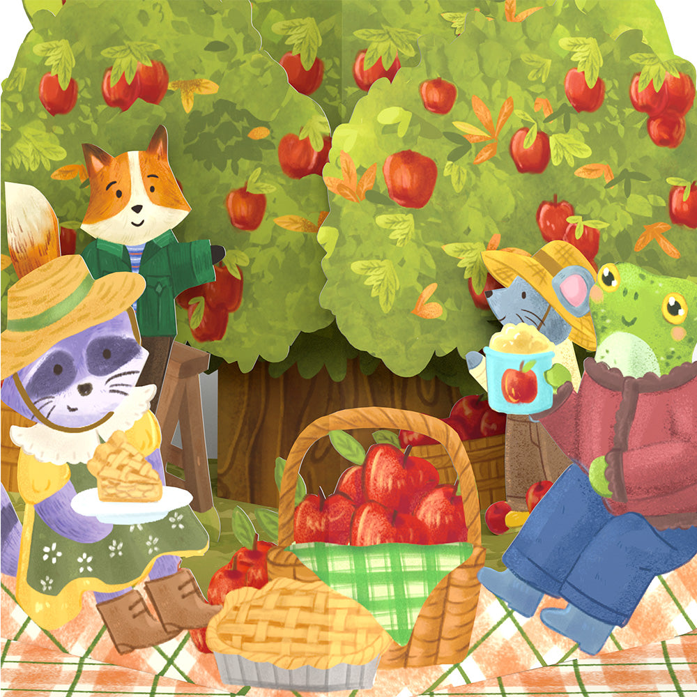 Woodland Animals Autumn Greetings Pop-Up Card
