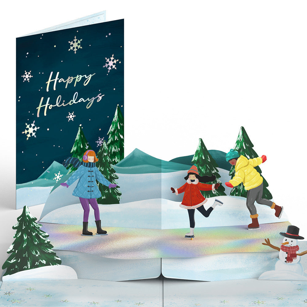Holiday Winter Ice-Skate Pop-Up Card