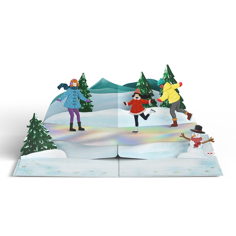 Holiday Winter Ice-Skate Pop-Up Card