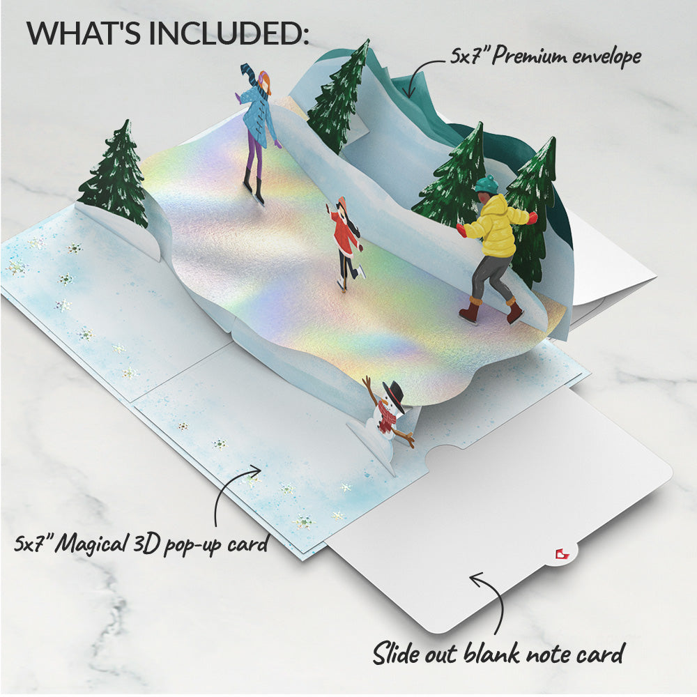 Holiday Winter Ice-Skate Pop-Up Card