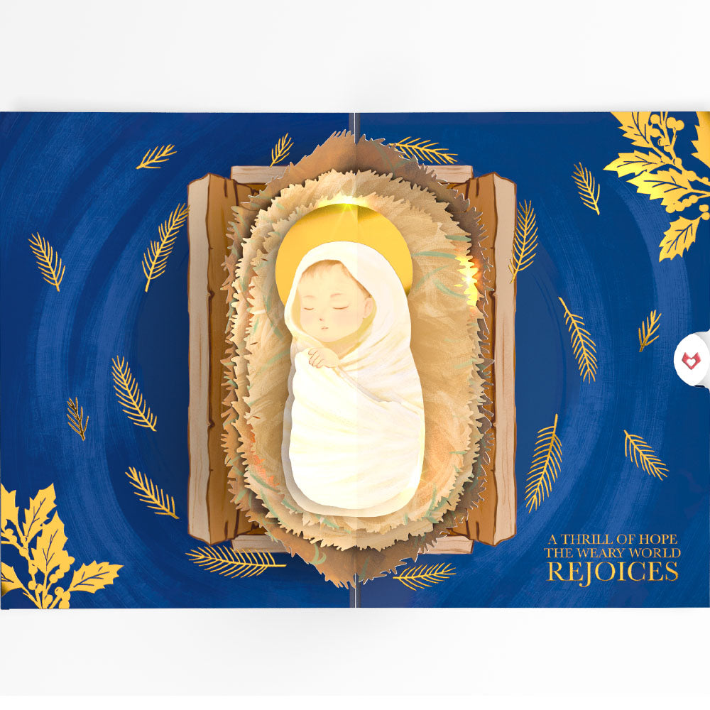 A Thrill of Hope Nativity Light-Up Pop-Up Card