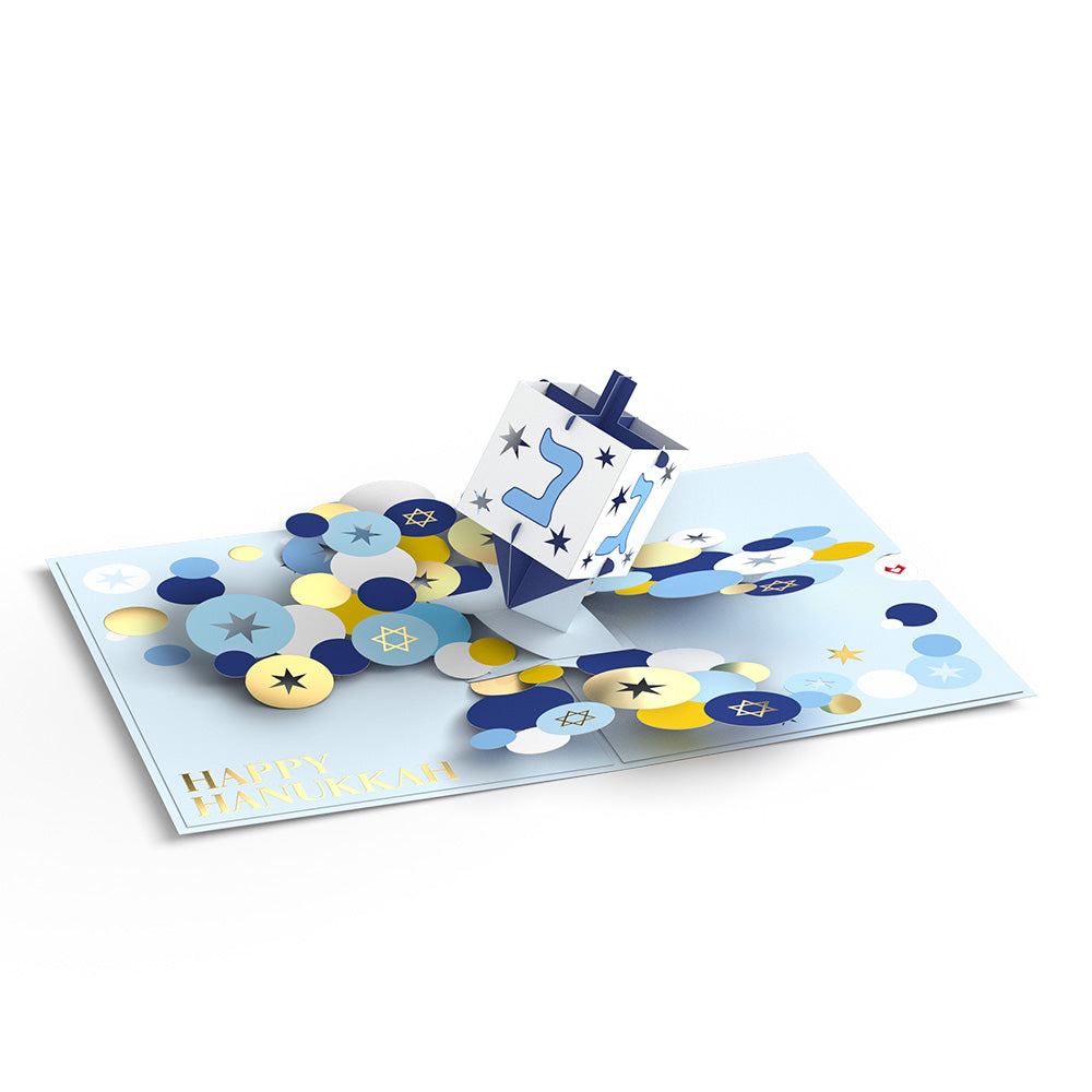 Happy Hanukkah Spinning Dreidel Pop-Up Card