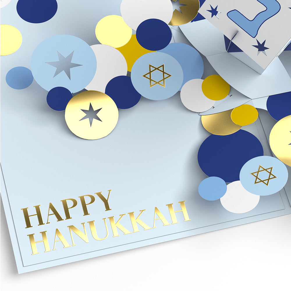 Happy Hanukkah Spinning Dreidel Pop-Up Card