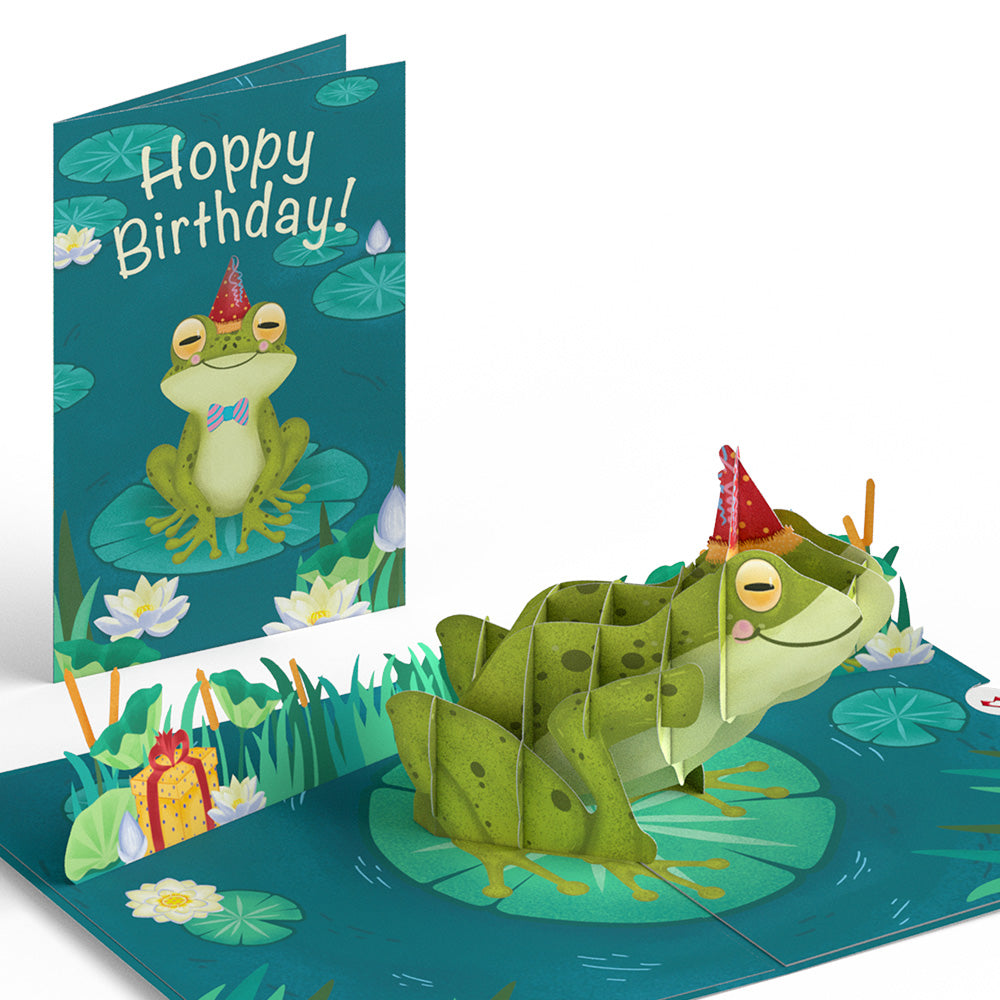Hoppy Birthday Frog Pop-Up Card