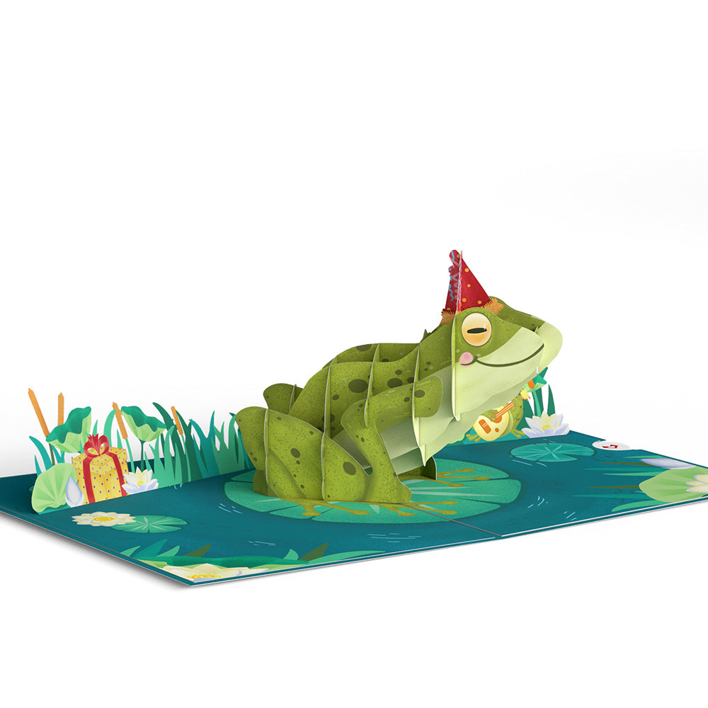 Hoppy Birthday Frog Pop-Up Card