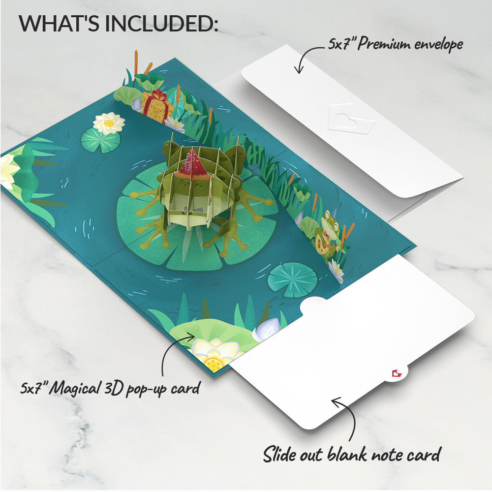 Hoppy Birthday Frog Pop-Up Card