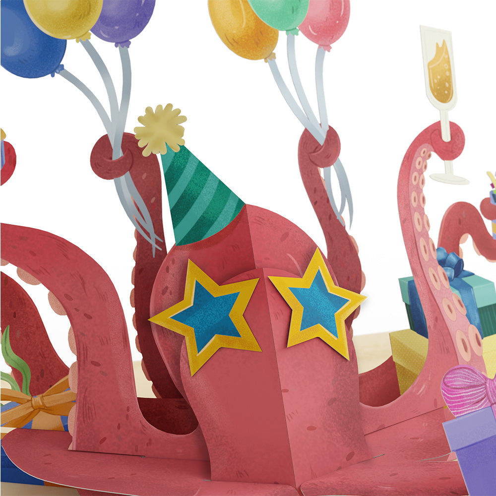 Birthday Party Octopus Pop-Up Card