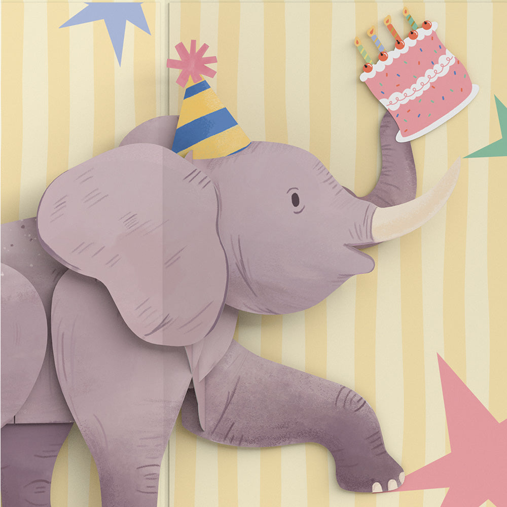Elephant Birthday Pop-Up Card