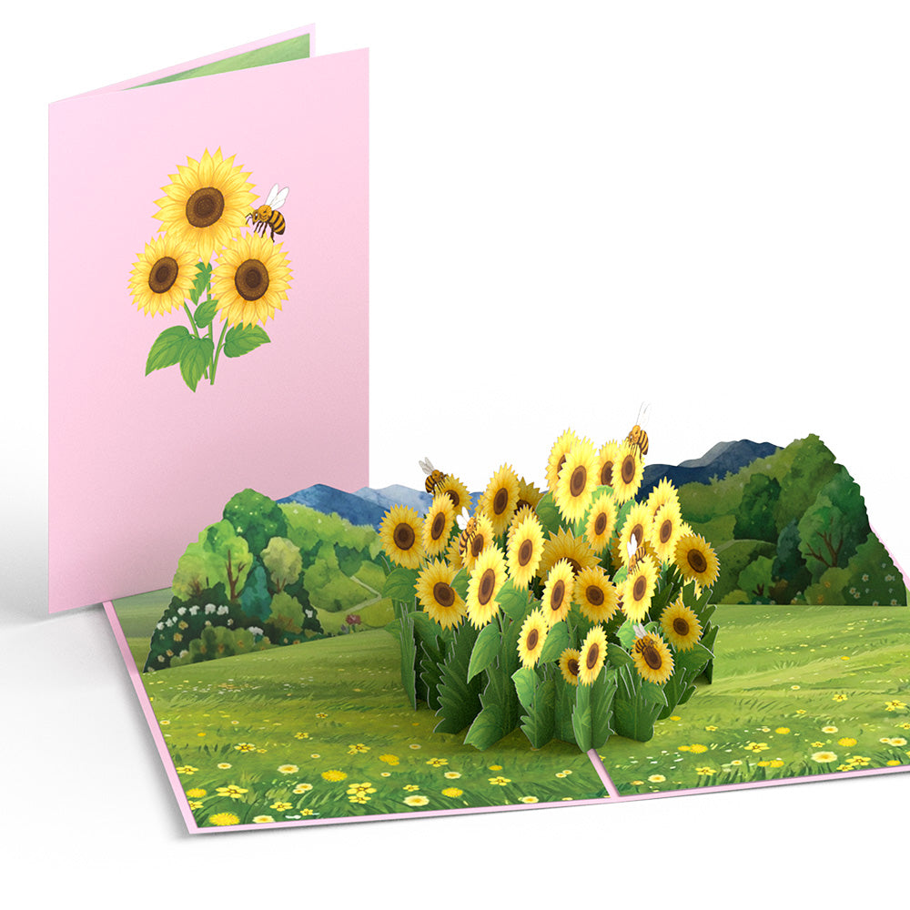 Sunflower Field Pop-Up Card