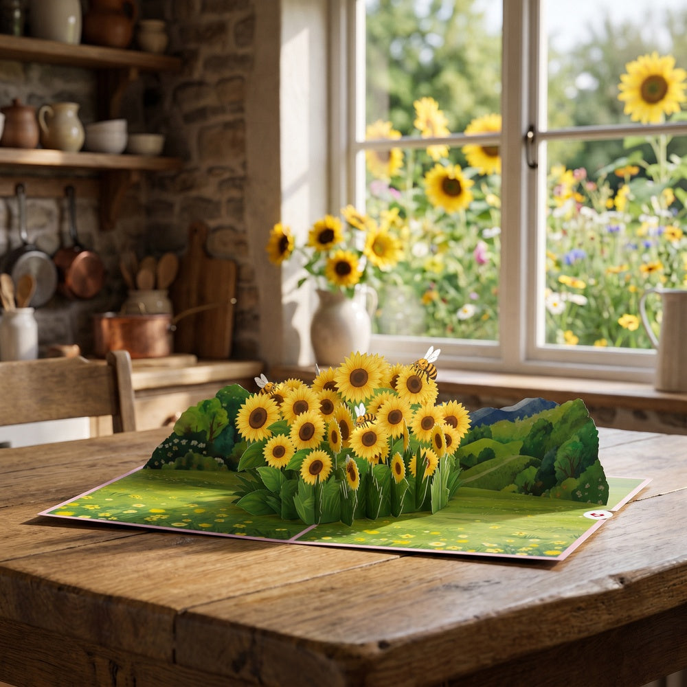 Sunflower Field Pop-Up Card