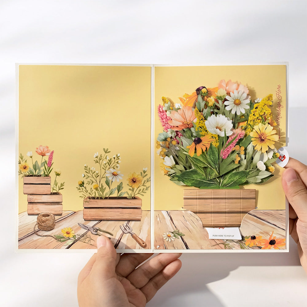 Birthday Wildflowers Card with Mini Bouquet