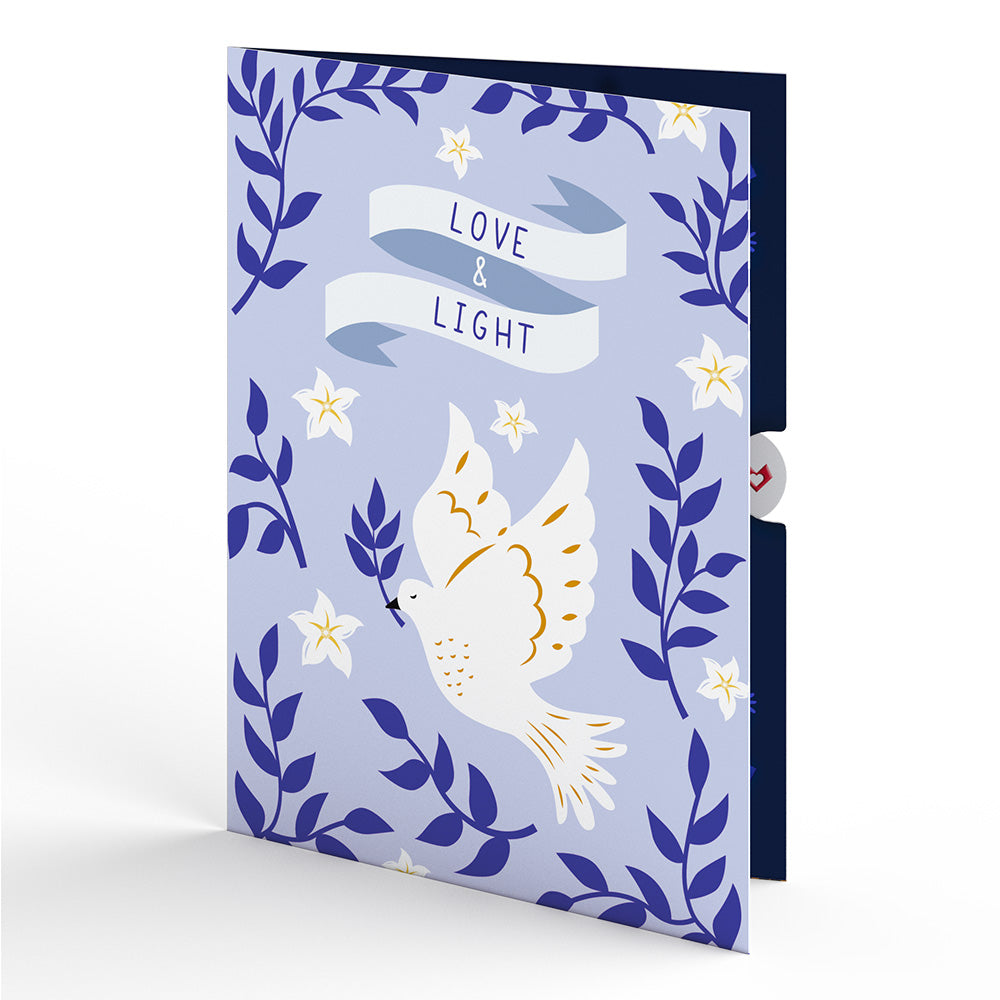 Hanukkah Menorah Light-Up Pop-Up Card