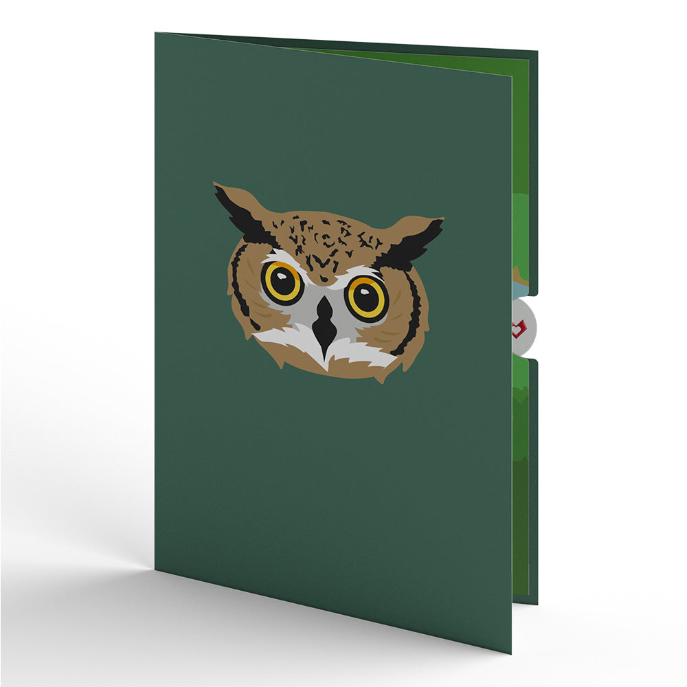 Horned Owl Pop-Up Card