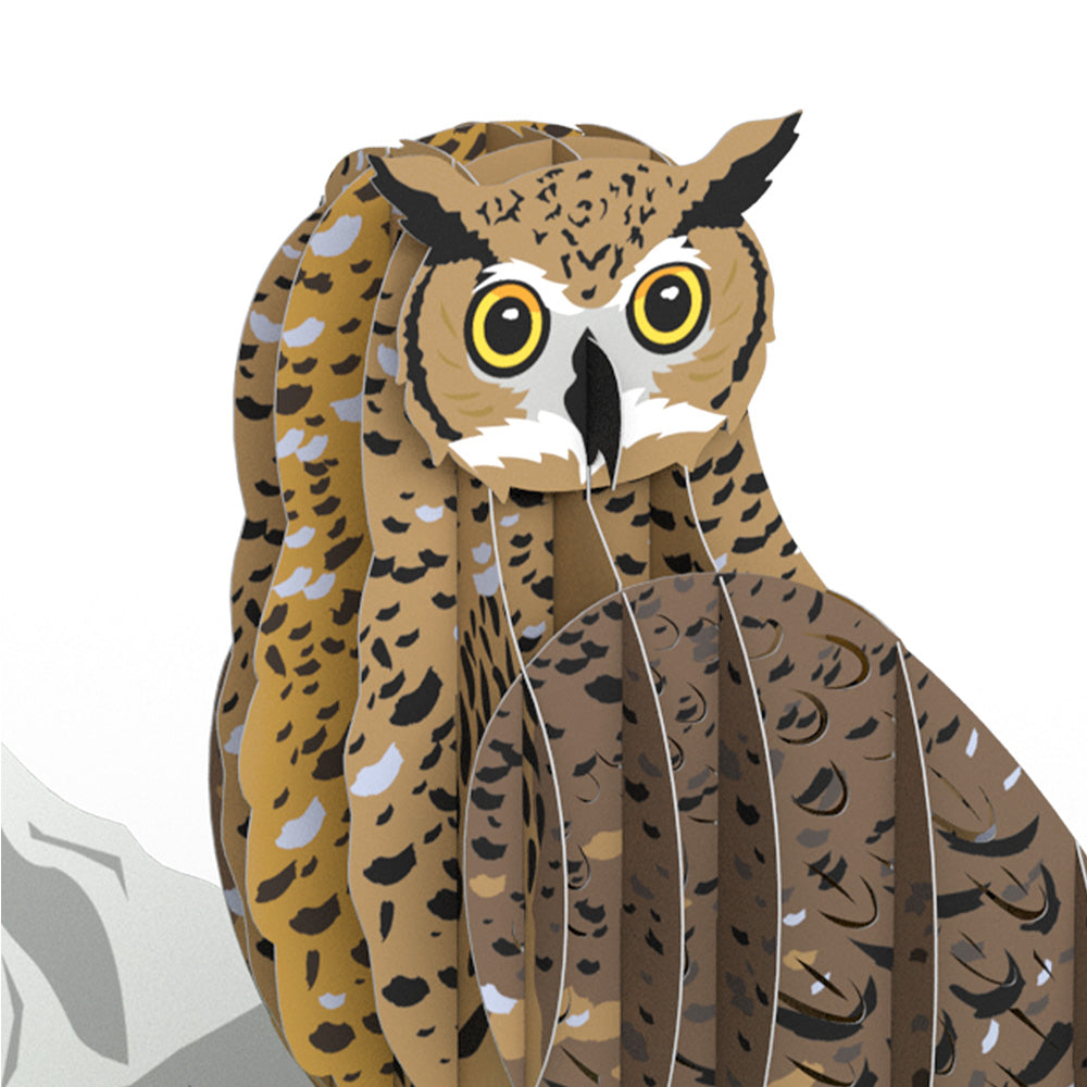 Horned Owl Pop-Up Card