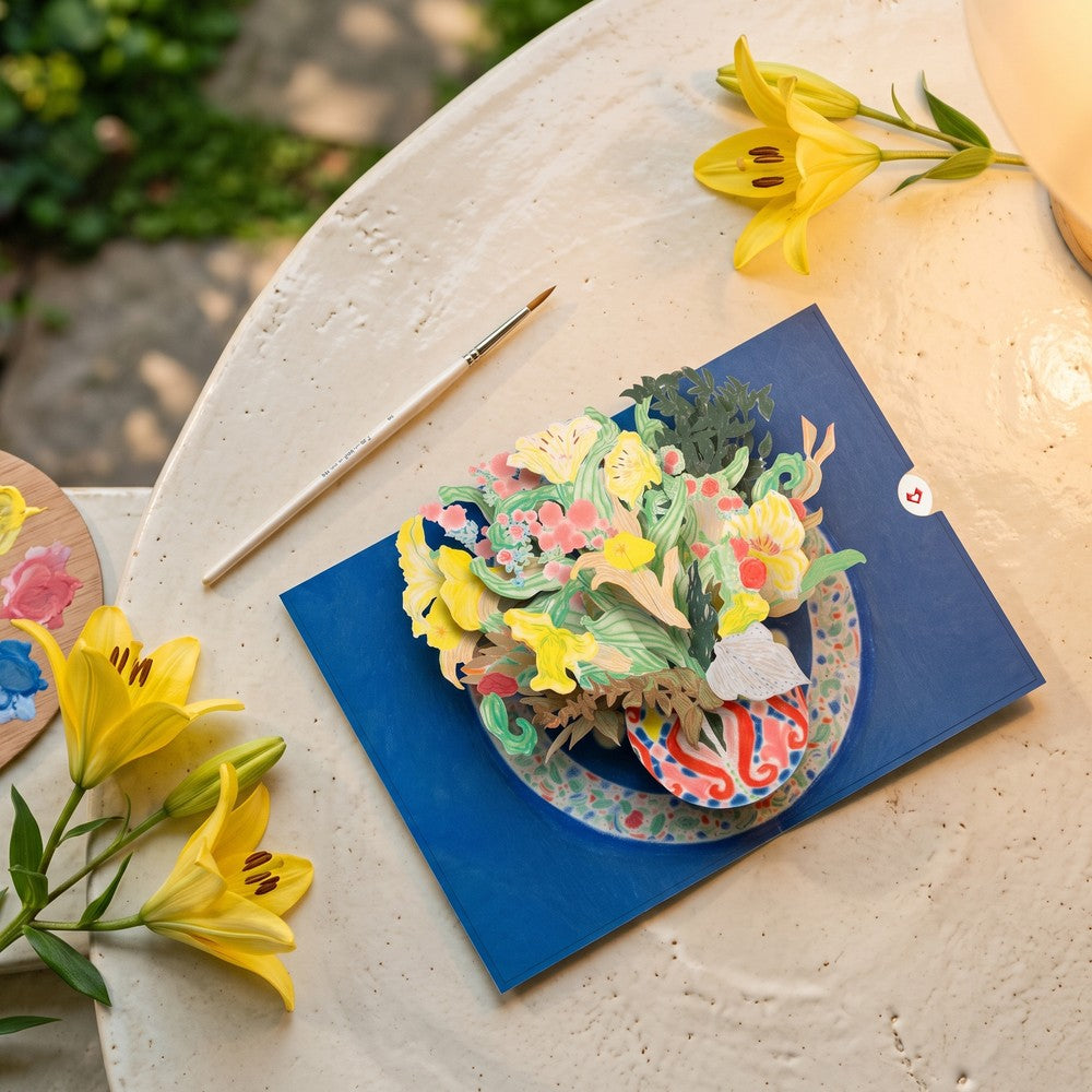 Lovepop x ArtLifting - Floral Blue Pop-Up Card