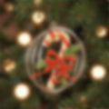 Charming Candy Cane Metal Ornament Card