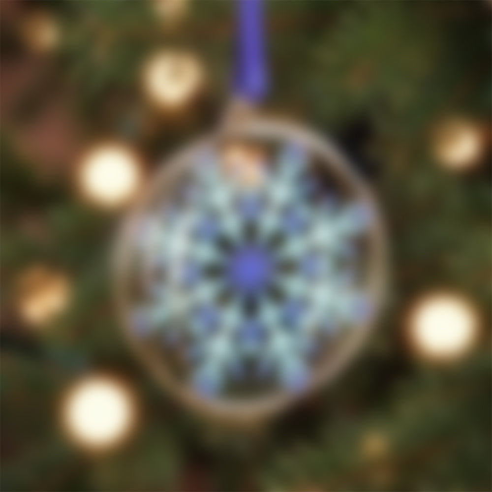 Sparkling Snowflake Metal Ornament Card
