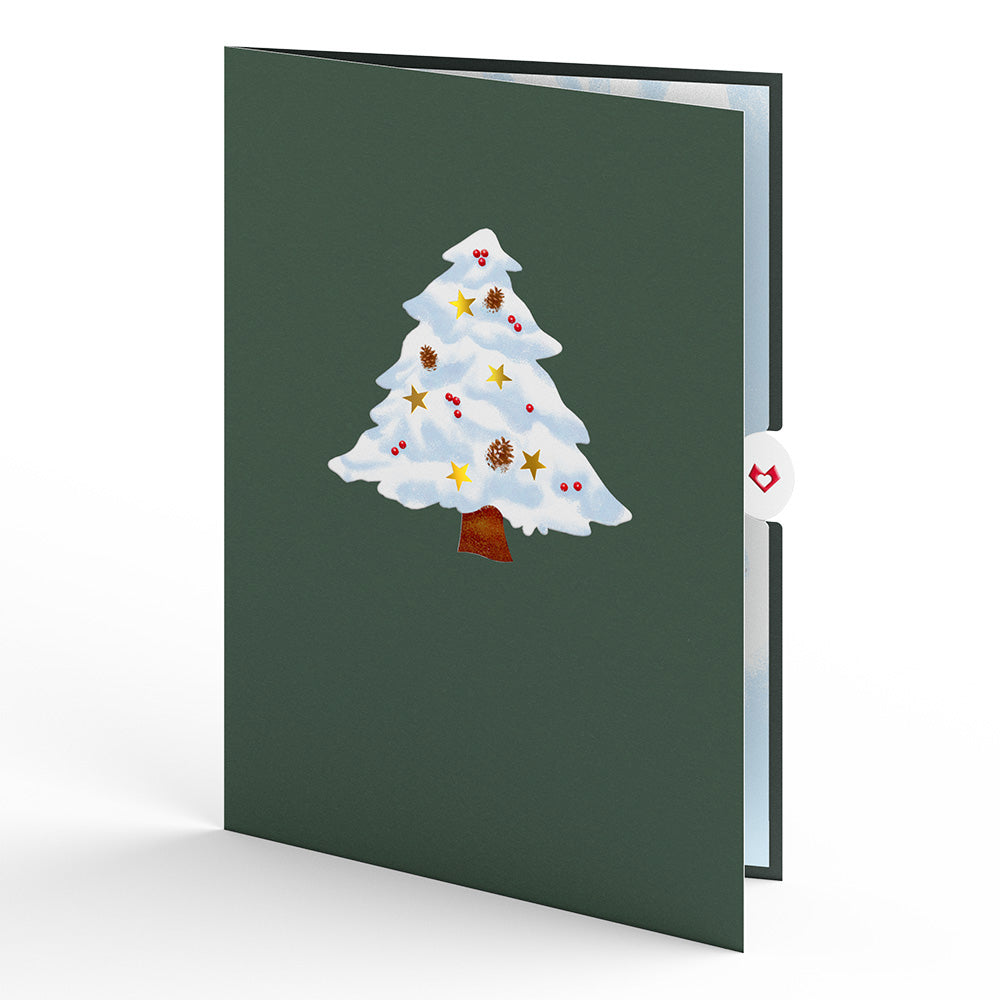 Snowy Christmas Tree Slicegami Ornament Card™