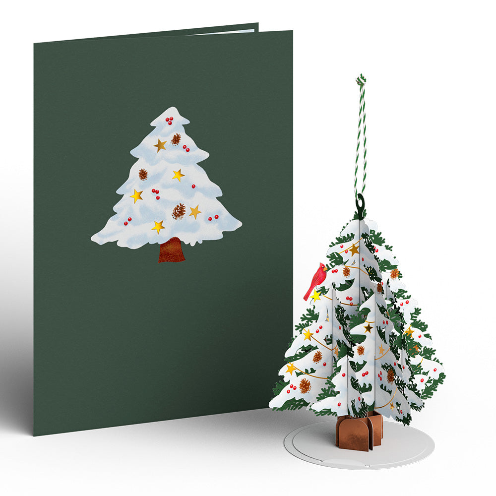 Snowy Christmas Tree Slicegami Ornament Card™
