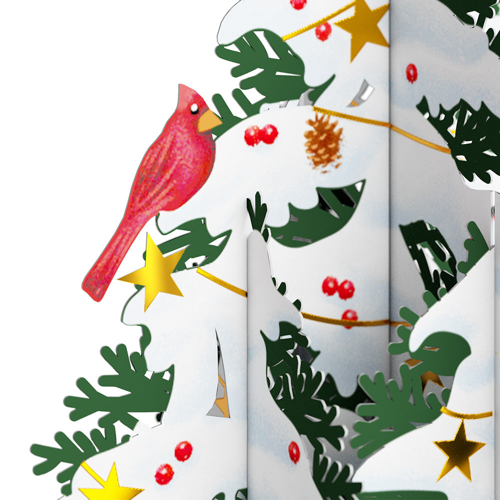 Snowy Christmas Tree Slicegami Ornament Card™