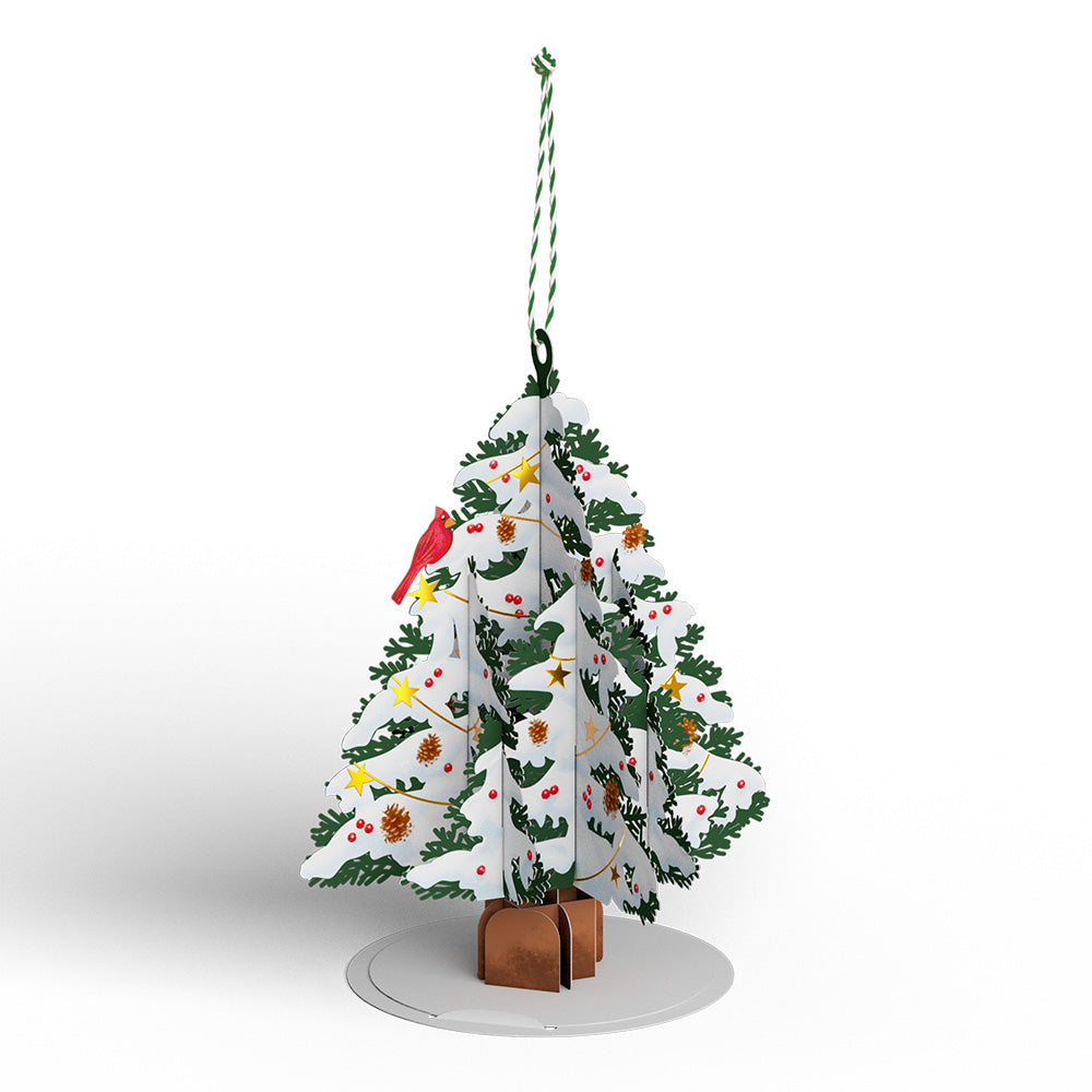 Snowy Christmas Tree Slicegami Ornament Card™