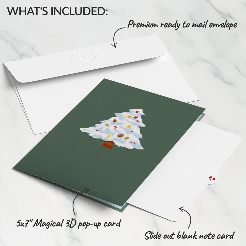 Snowy Christmas Tree Slicegami Ornament Card™