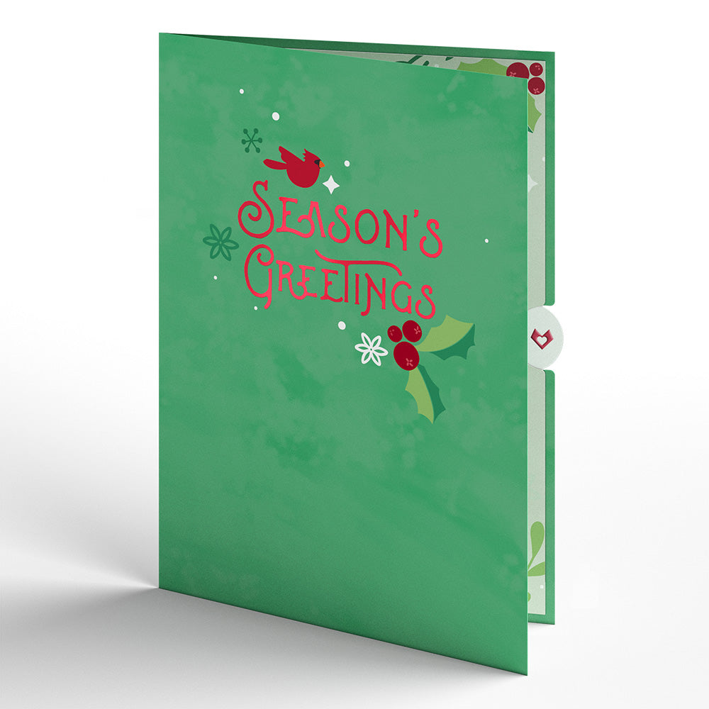 Holiday Cardinal Slicegami Ornament Card™