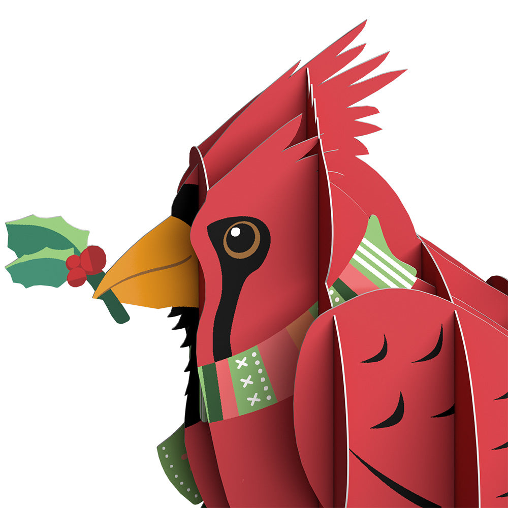 Holiday Cardinal Slicegami Ornament Card™