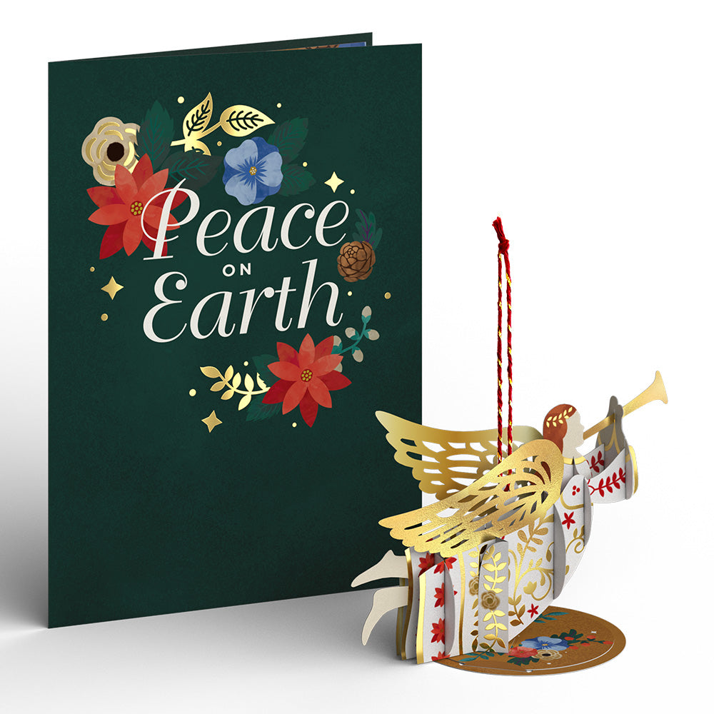 Peace on Earth Angel Slicegami Ornament Card™