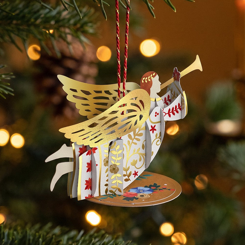 Peace on Earth Angel Slicegami Ornament Card™