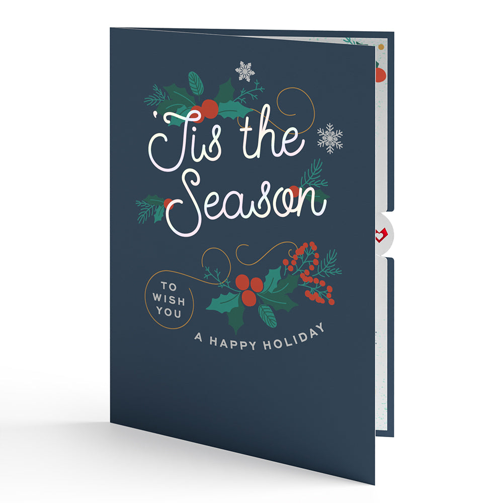 Wish You a Happy Holiday Snowman Slicegami Ornament Card™